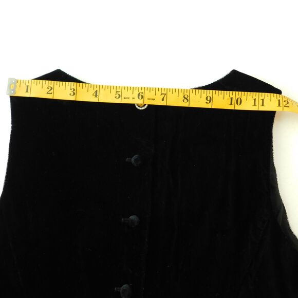 Vintage Scott McClintock Black Velvet Top Formal Sleeveless Embroidered NOS Y2K - Picture 13 of 14
